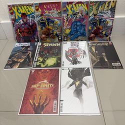 Mixed Comic Lot – X-Men, Marvel & DC (10 Comics Total)