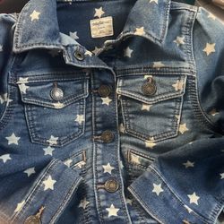 Gap Girls Jean Jacket W/ Stars 2 Toddler NWT