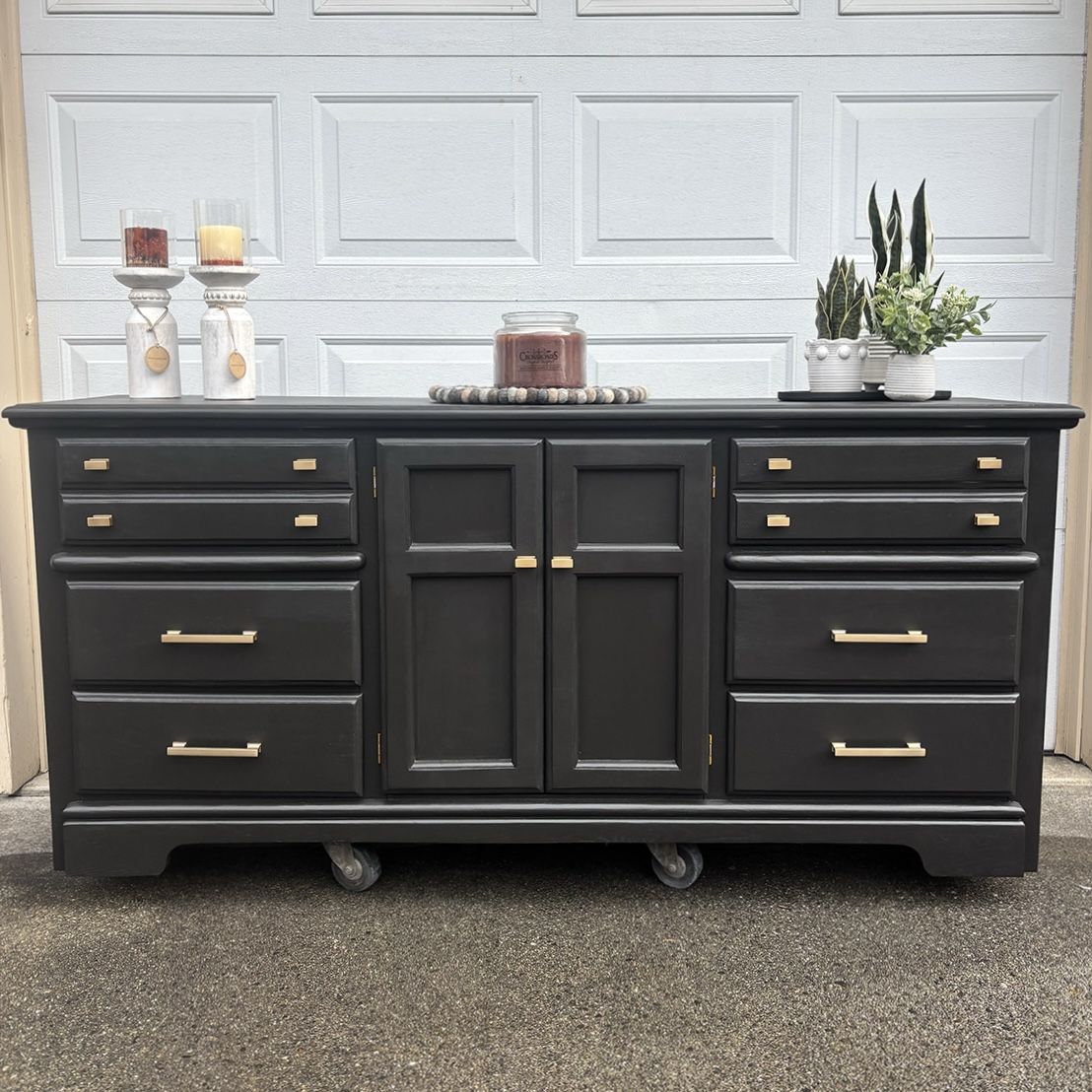 π€ Cast-Iron Black Credenza / Dresser β¨