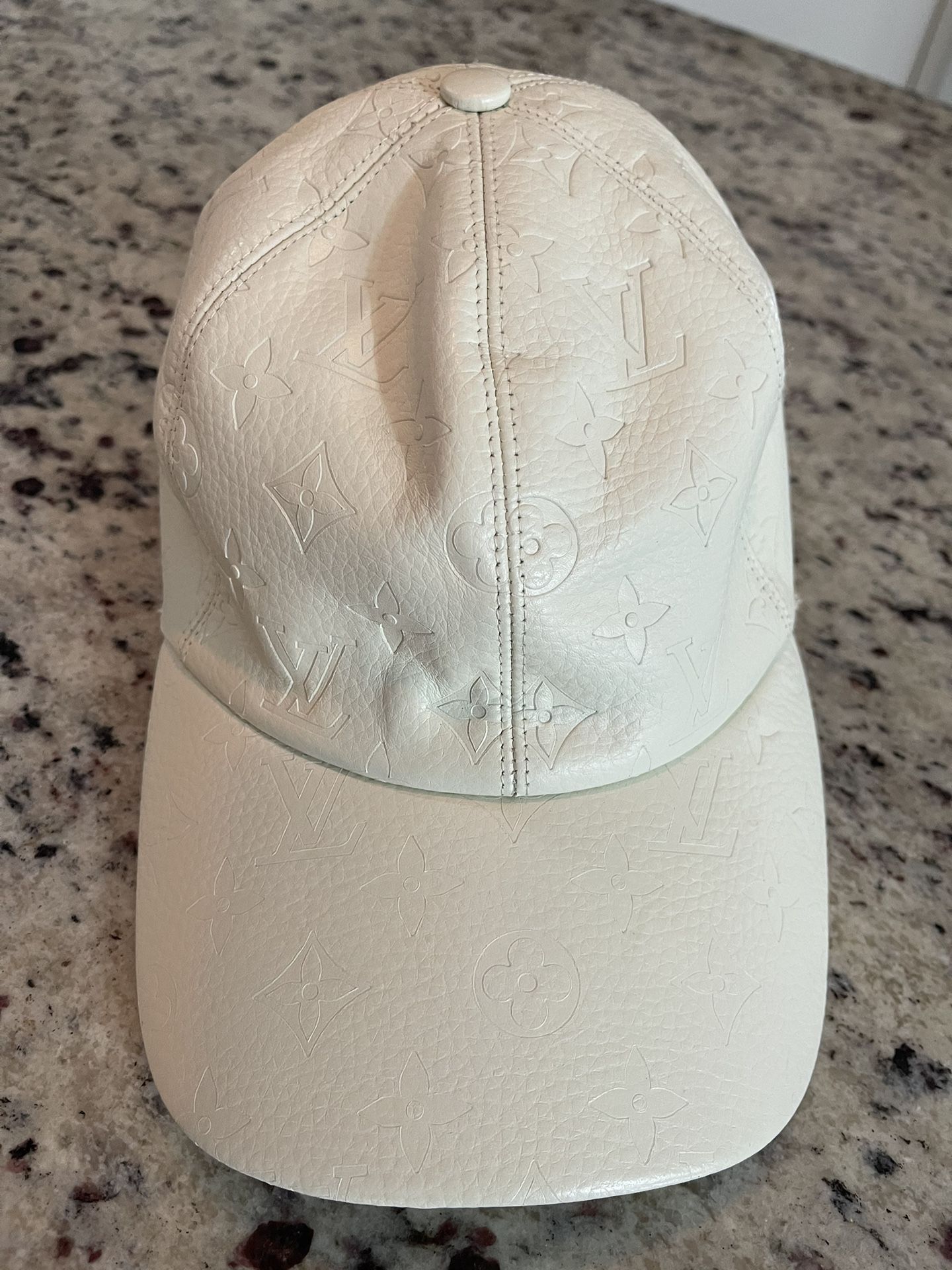 Authentic Louis Vuitton LV Leather Hat