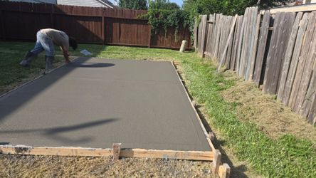 Slab driveways etc.