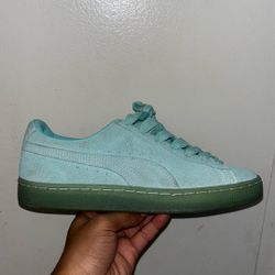 Turquoise Suede Pumas