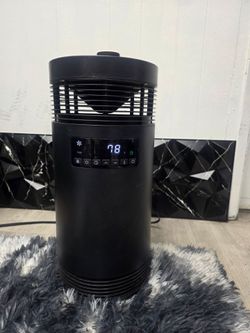 Black Tower Space Heater with Digital Display