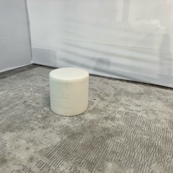 ( Delivery Available ) Havenly Drum Ottoman Natural Twill