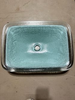 Glass vessel sink bowl