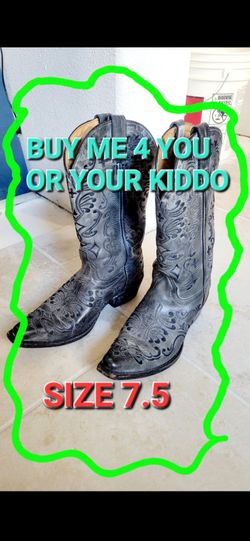 Leather boots soze 7.5 grey used for summer festivals. No longer needed.