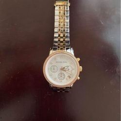 Gold And Silver Michael Kors Watch 