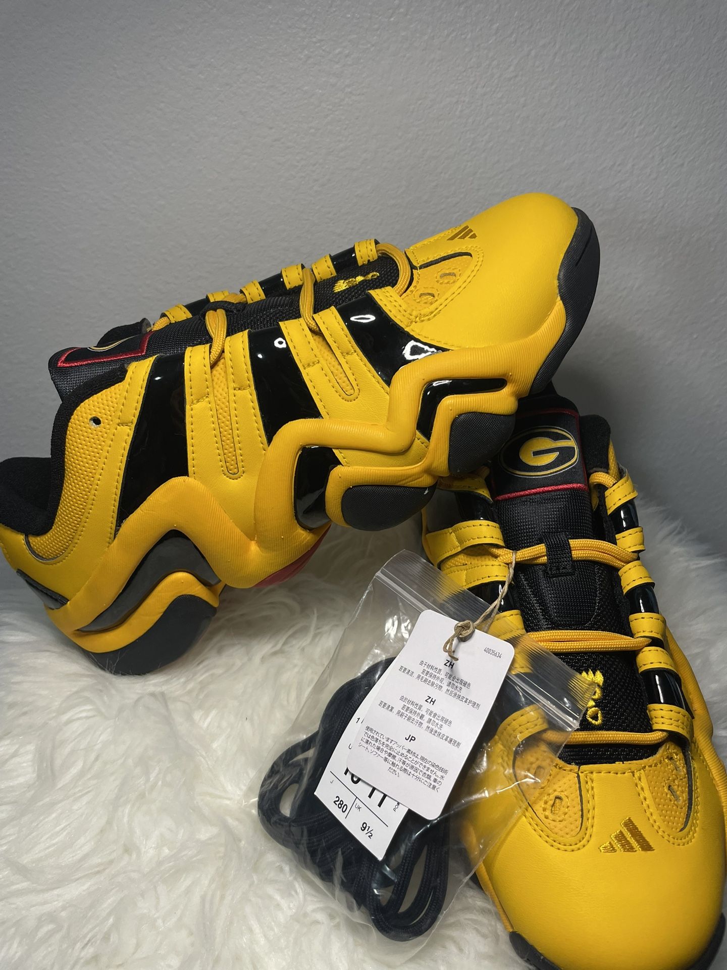 Size 10 Adidas Crazy 8 Low HBCU Pack Grambling State Basketball Shoe IH5122 NWOB