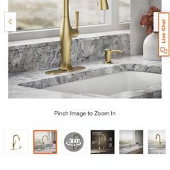 Sundae Single-Handle Pull Down Sprayer Kitchen Faucet in Vibrant Brushed Moderne Brass
