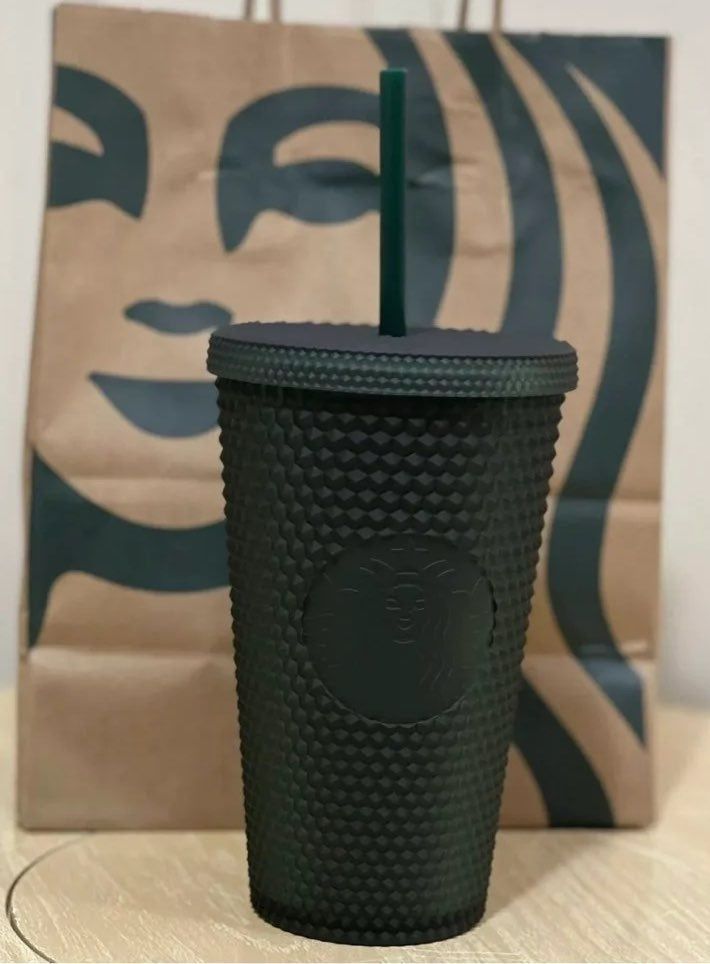 Starbucks Studded Tumbler 16oz Matte Green