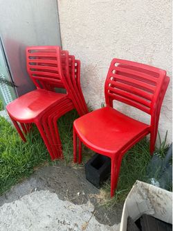 Red Bistro Chairs