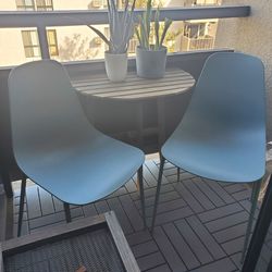 2x Article Modern Mint Green Outdoor Dining Chair Svelti Armless