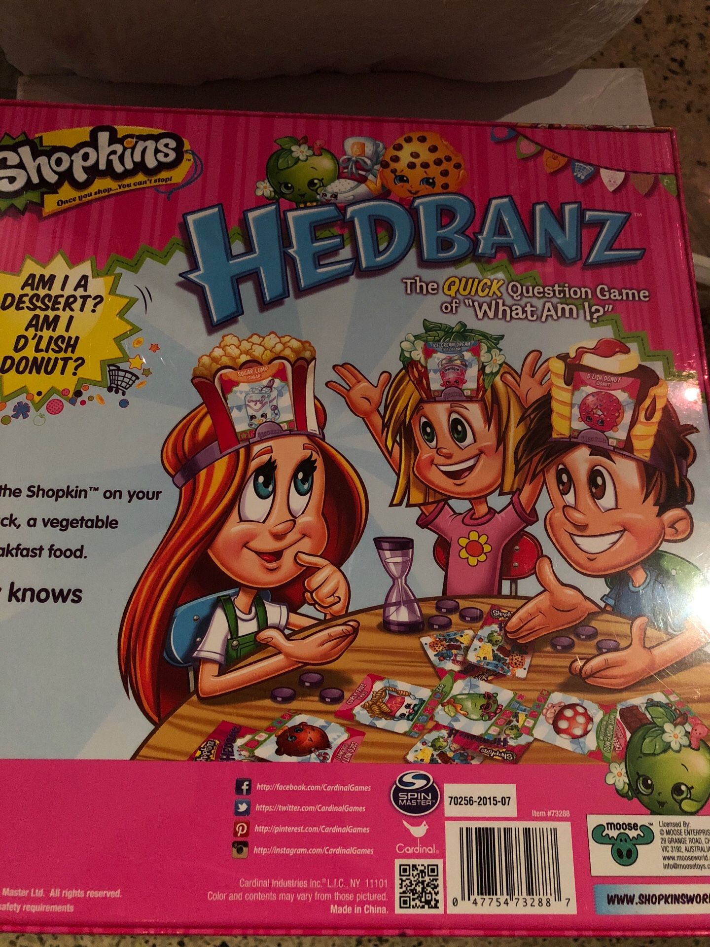 Shopkins hedbanz Brand New Game