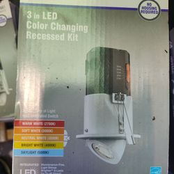 Commercial Electric 3" Color Selectable Recessed Led Light Fixture,  Multiple Available 