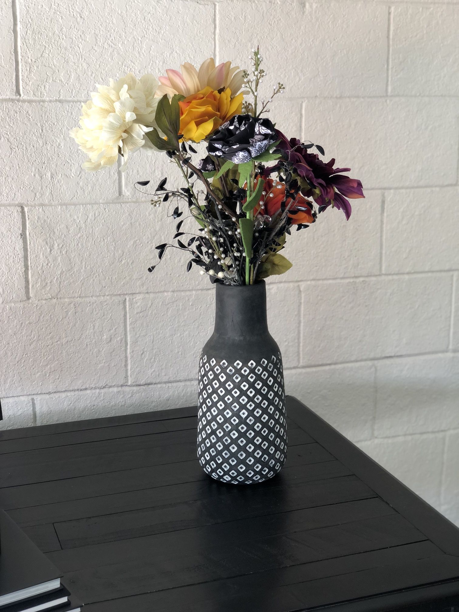 Diamond Patterned Vase