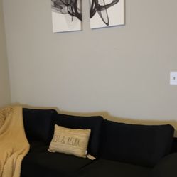 Black Sectional Couch (wayfair)