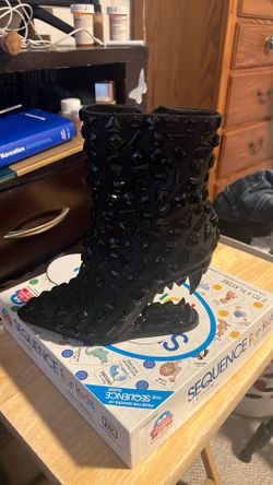 Black High Heel Boots 