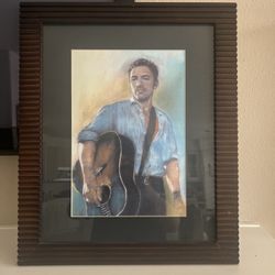 Framed Bruce Springsteen Painting/drawing