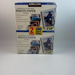 Kirkland Professional Glossy Inkjet Photo Paper 4"x6"  200 Sheets 69 lb New