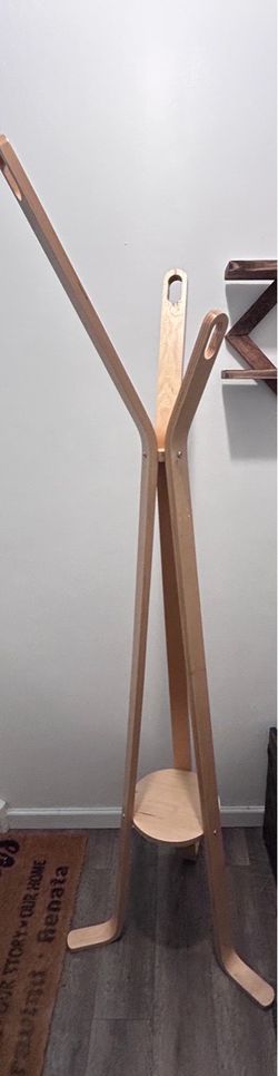 Modern Wooden Freestanding Coat Rack