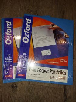 2 Packs Of Twin Pocket Portfolio Folders 