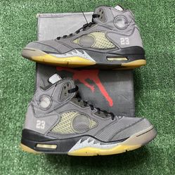 Jordan Off White Muslin 5s size 12 VNDS