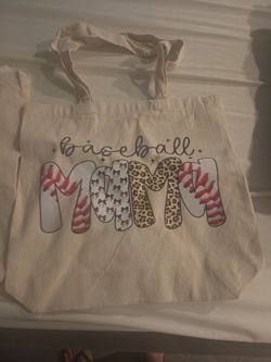 Baseball mama tote bag