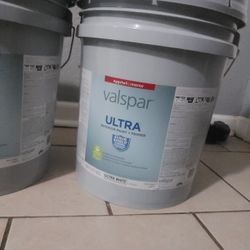 Valspar Eggshell White 5 Gallon New