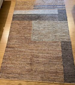 World Market Leather Rug