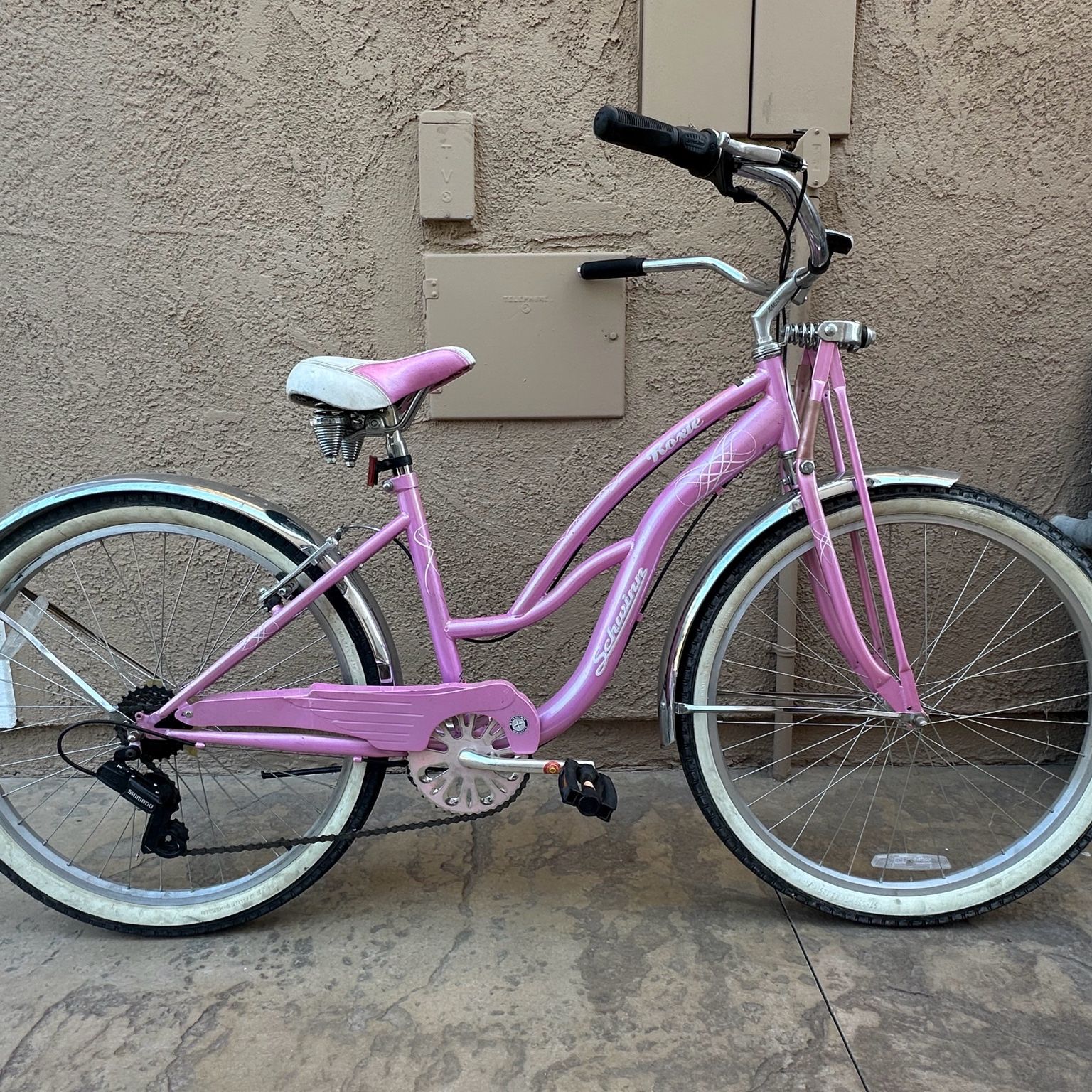 Schwinn Roxie 7 Speed Beach Cruiser Bike Shimano Springer Fork