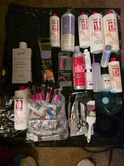 Hair Coloring Supplies Lot – Developer, Tools & More