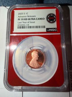 2025 S 1C Lincoln Cent NGC PF70 RD ULTRA CAMEO Advance Releases LAST YEAR PENNY RED LABEL