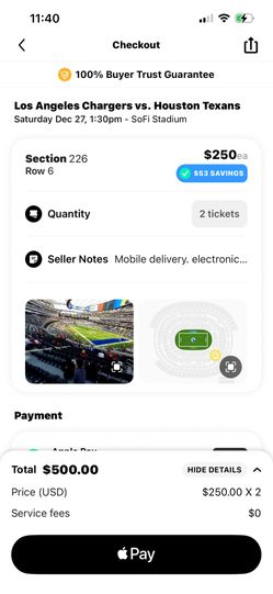 Charger Tickets