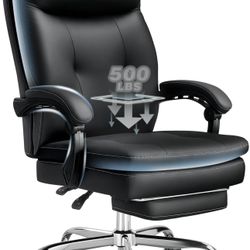New Big and Tall Comfy Office Chair,Ergonomic High Back Executive Desk Chair with Foot Rest,Heavy Du