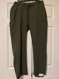 Mandala Olive Green Scrub Pants with Pockets