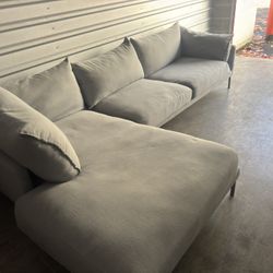 Light Blue Sectional Couch Sofá 