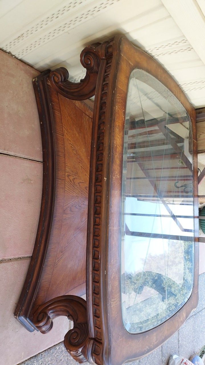 Antique/Vintage Glass Top Table