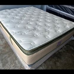 Regular King Organic Hybrid Gel Pillowtop Matresandboxspring 