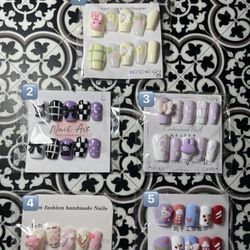 SIZE LARGE PRESS ONS 8$ EACH