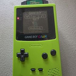 Gameboy Color Apple Green With Camera