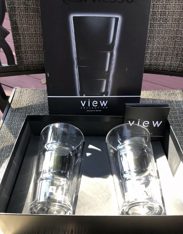 Nespresso view collection 2 recipe glasses