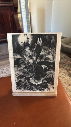 Timberline Bald Eagle marble like art piece