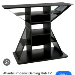 Atlantic Phoenix Gaming Hub TV Stand with Storage for TVs up to 42", Black