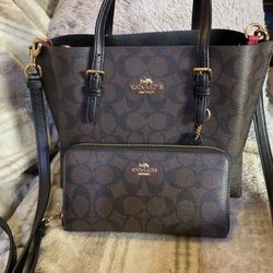 Coach Mollie Tote And Wallet 