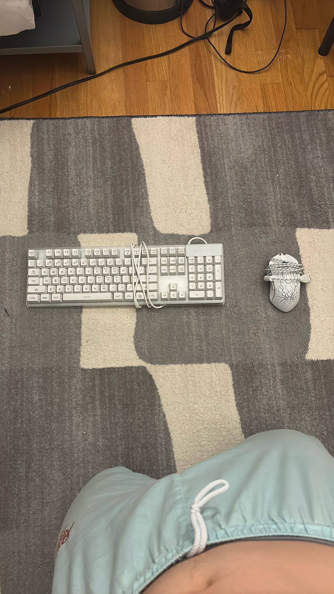 Gaming Keyboard and Mouse Combo, K1 RGB LED Backlit Keyboard with 104 Key for PC/Laptop(White)