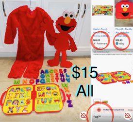 $15 For all Bundle of Elmo ABC,Puzzle body Elmo,Elmo’s costume