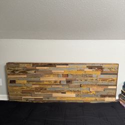 Handmade Reclaimed Wood Headboard Art