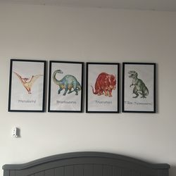 Dinosaur wall hangings