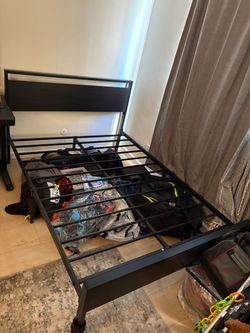 black metal bed frame (full size)