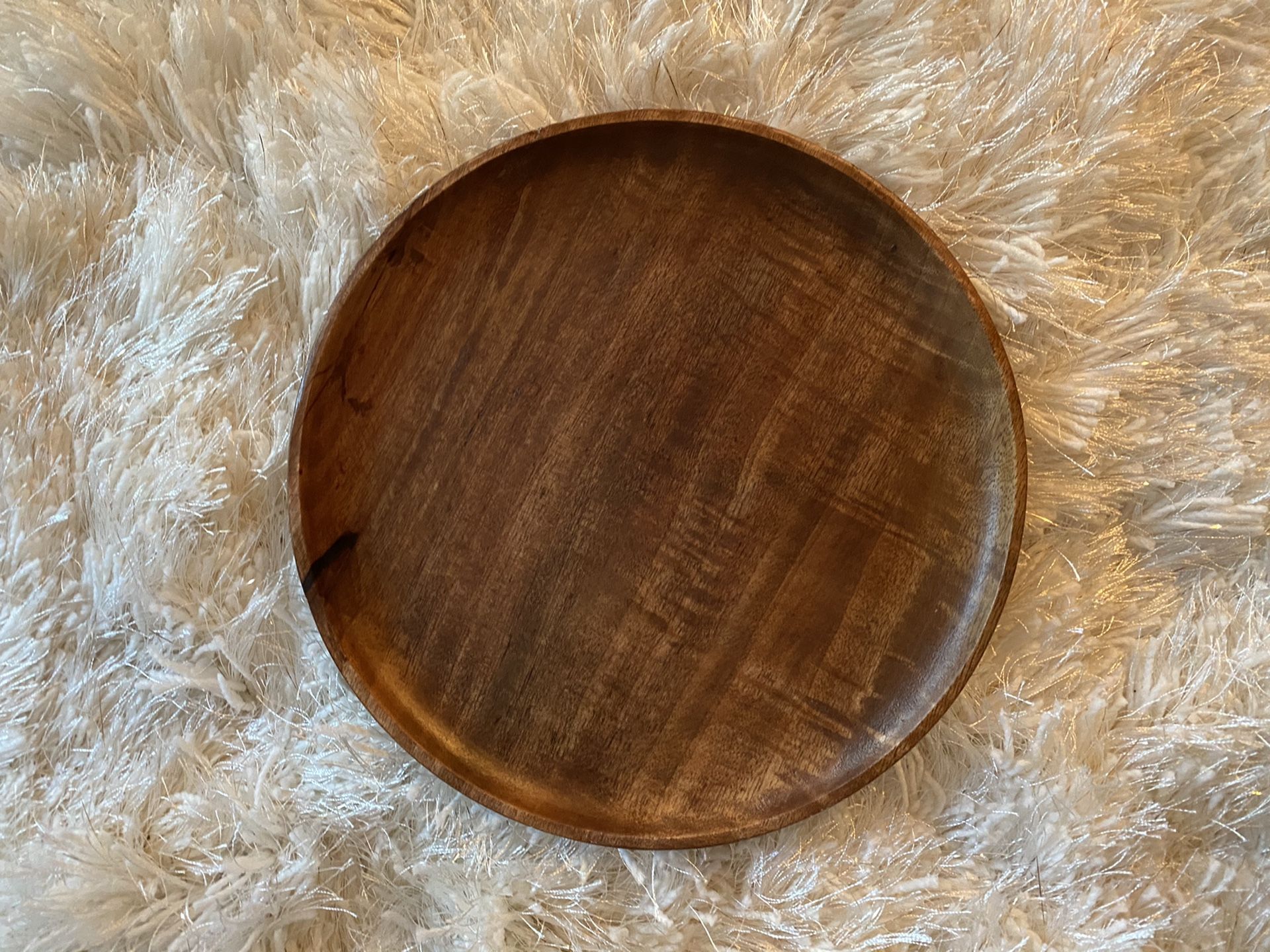 Wooden (Monkeypod) Dinner Plates Set of 7